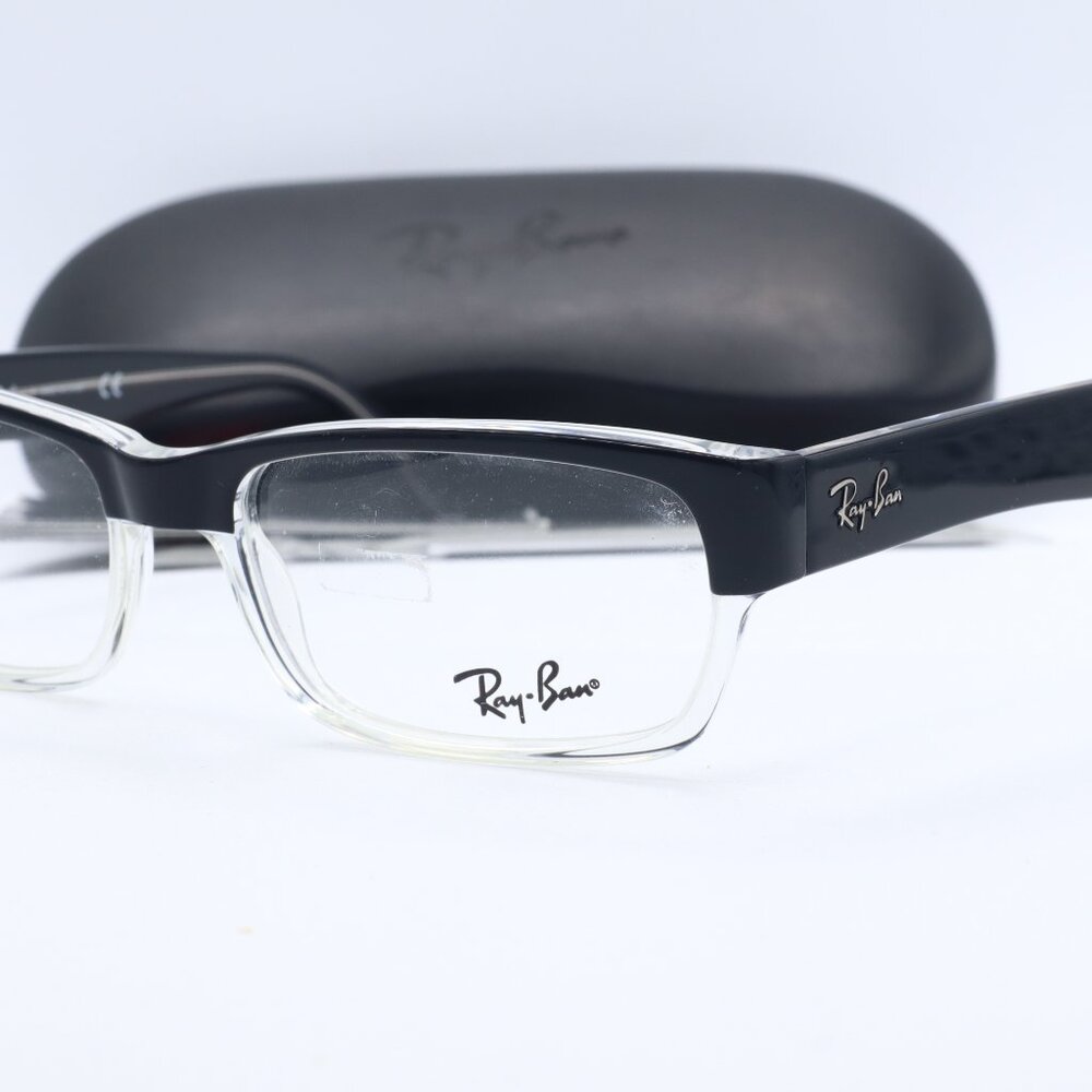 Ray Ban RB 5163 2034 Rectangle Clear Black Eyeglasses Demo Lenses 52mm
